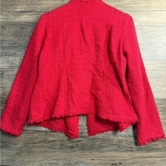 Chico's Vibrant Red Textured Blazer - Picture 2 of 8
